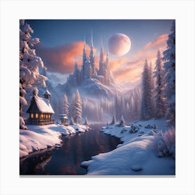 Snowy Castle Canvas Print