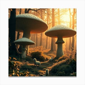 Mushroom Forest 27 Canvas Print