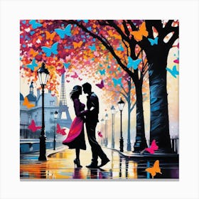 Paris In The Rain 1 Canvas Print