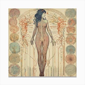 Lady Bits Nouveau Series - 1 Canvas Print