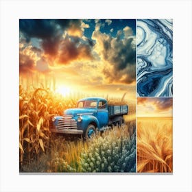 Sunset In The Countryside Canvas Print