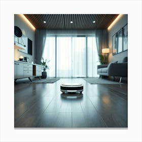 Asm A Smart Robot Clean The Floor Inside A Smart Home Bd3a5465 77ce 473b Afb5 A499e339540d Canvas Print