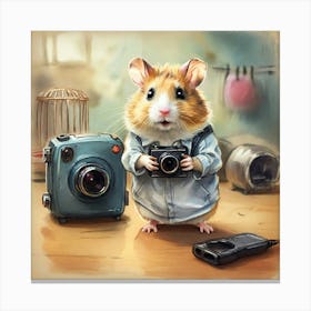 Hamster Photographer Canvas Print