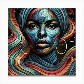 Zenitha Celestial Portrait Canvas Print