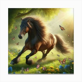 Horse In The Meadow Canvas Print