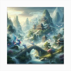 Chinese Dragons Canvas Print