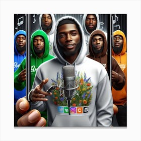 Group Of Rappers 1 Canvas Print