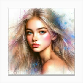 Beautiful Girl Painting Canvas Print