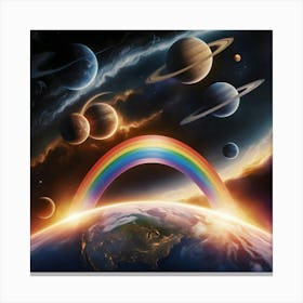 A Vibrant High Contrast Ultra High Resolution Illustration 0f A Rainbow 2 Canvas Print