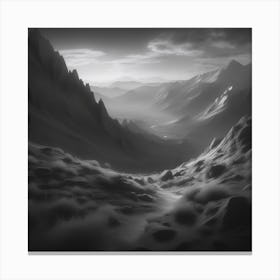 Black And White Landscape Canvas Print