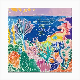 Seaside Doodle Matisse Style 11 Canvas Print