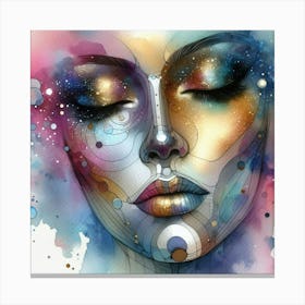 Watercolor Of A Woman 36 Canvas Print