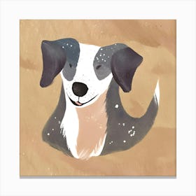 Dog In The Sand Canvas Print