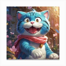 Blue Cat Canvas Print