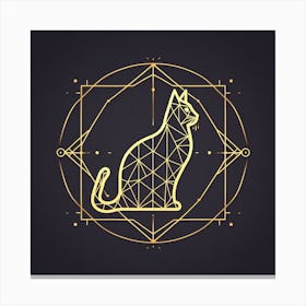 Astrological Cat Symbol Canvas Print