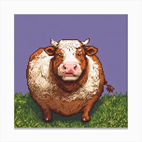 Pixel Cow Canvas Print