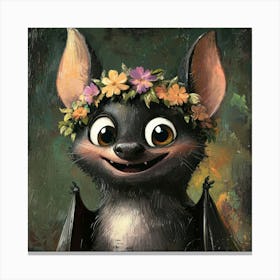 Bat In Flower Crown 2 Leinwandbilder