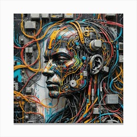 Cybernetic Head Canvas Print