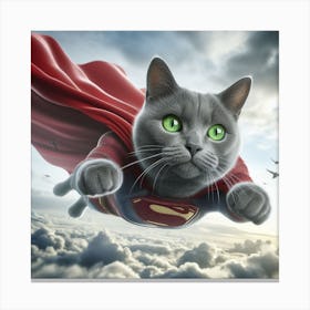 Superman Cat Canvas Print