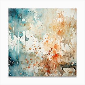 Artistic Grunge Pattern Stands Out In A Retro Watercolor Paint Stained Hues Merging And Contrasting (1) 2 Canvas Print