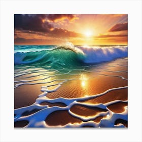 Sunset On The Beach 66 Canvas Print