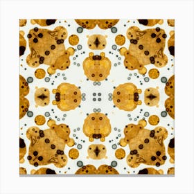 Yellow Spots A Pattern Canvas Print