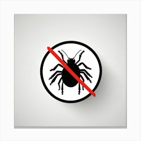 No Tick Sign 1 Canvas Print