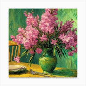 Oleanders, Vincent Van Gogh Dining Room 5 Canvas Print