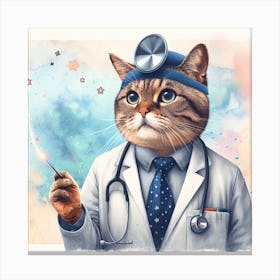 Doctor Cat 5 Canvas Print