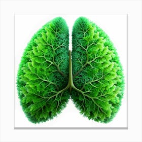 Green Tree Like Lungs As A Symbol Of Nature And Health Canvas Print