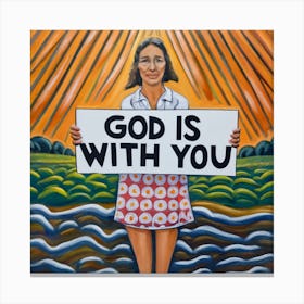 God Is With You 2 Canvas Print