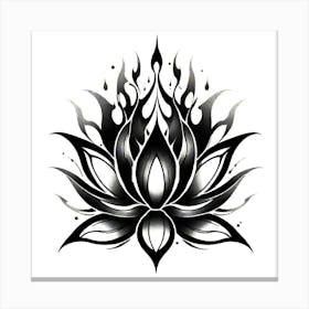 Lotus Flower Tattoo 4 Canvas Print