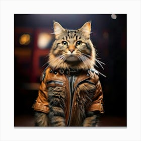 Firefly Dynamic Tabby Cat Rockstar Standing Boldly 79366 Canvas Print