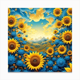 Sunflower dawn Canvas Print