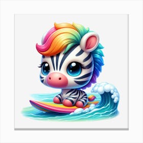 Rainbow Zebra Canvas Print