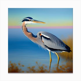 GREAT BLUE HERON Canvas Print