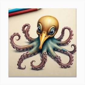 Octopus Drawing 1 Canvas Print