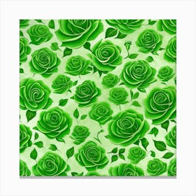 Green roses Canvas Print