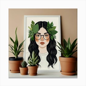 Default Plant Lady Art Print 1 Canvas Print