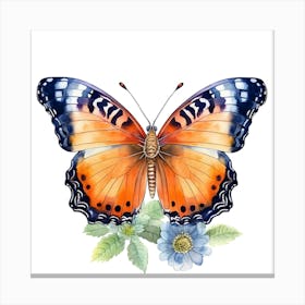 Butterfly On A Flower 1 Canvas Print