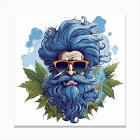 Blue Bearded Man Canvas Print