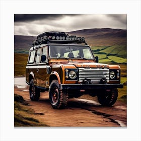 Land Rover Car Automobile Vehicle Automotive British Brand Logo Iconic Quality Reliable (2) Canvas Print