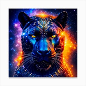 Black Panther Power Animal Canvas Print