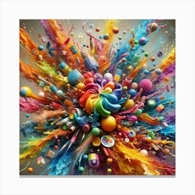 Colorful Explosion Canvas Print