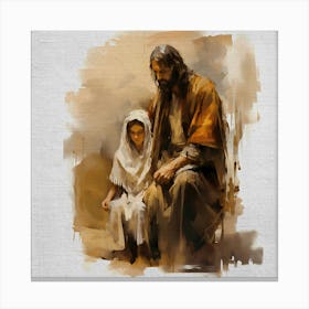 Jesus And The Child Canvas Print