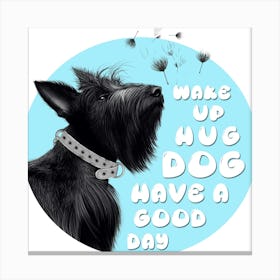 Cute Black Dog Canvas Print