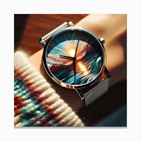 A Portrait Of A Woman S Watch As Abstract Art 2 Canvas Print