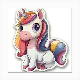 Unicorn Sticker 10 Canvas Print