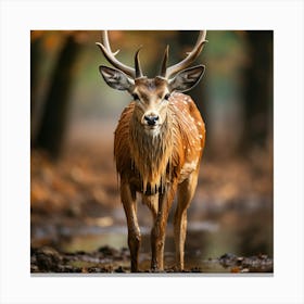 Deer In The Forest 5 Canvas Print