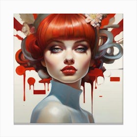 Woman With Red Hair Canvas Print